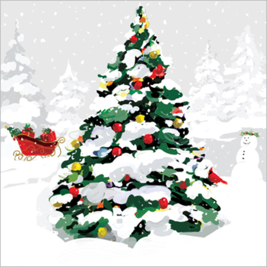 Papierové obrúsky biely vianočný stromčekphoto
