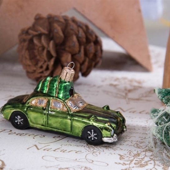 Vianočná ozdoba zelené autíčkophoto