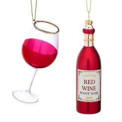 Set pohárika a flašky - Červené vínophoto