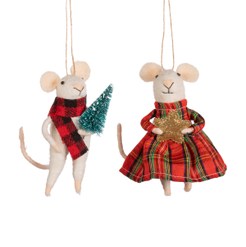 Ozdoba - Myšiak so šálom a stromčekomphoto
