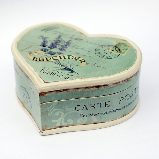 Krabička srdiečko - levanduľová - väčšiaphoto