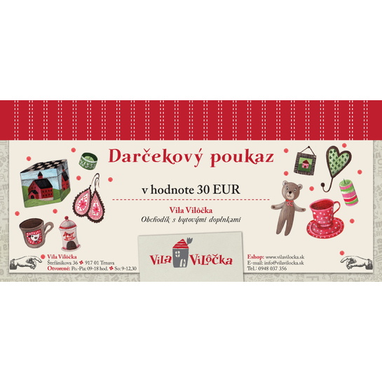 Darčeková poukážka 30 EURphoto