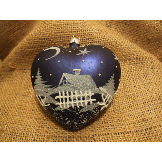 Srdiečko tmavomodré s domčekomphoto