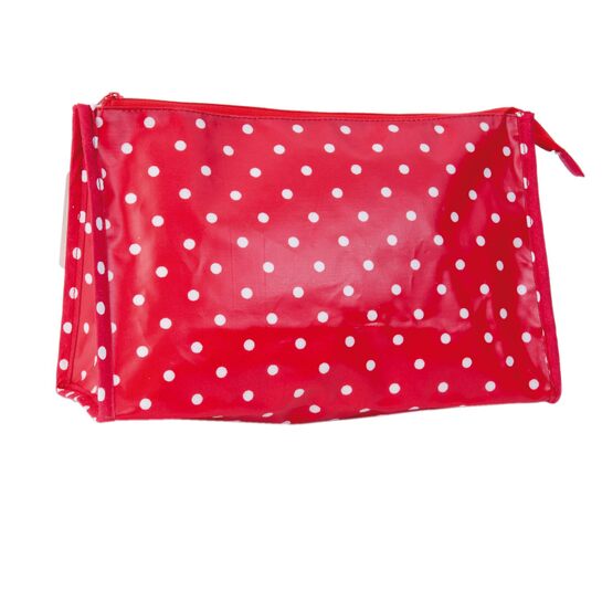 Toaletná taška červená s bodkamiphoto