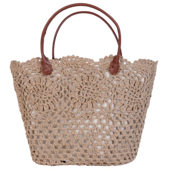 Taška hnedá háčkovanáphoto