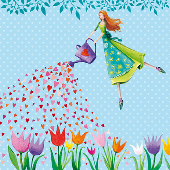 Papierové obrúsky Flower fairy - modréphoto