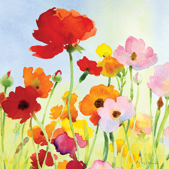 Papierové obrúsky rozkvitnutá lúkaphoto