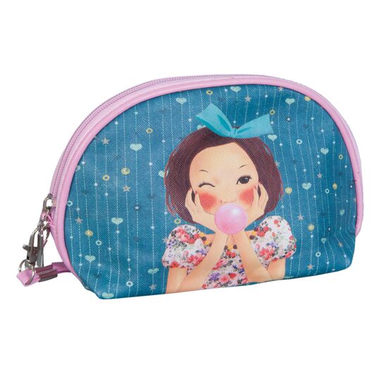 Peňaženka  modrá s dievčatkomphoto