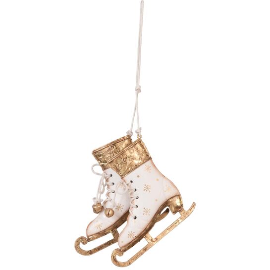 Korčule biele so zlatými roľničkamiphoto