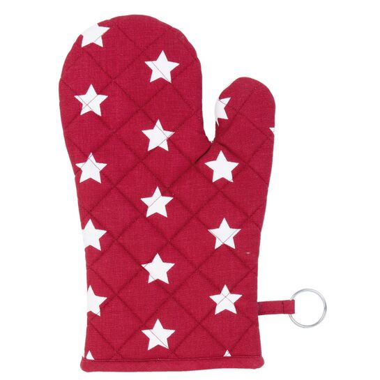 Kuchynská rukavica červené s hviezdamiphoto