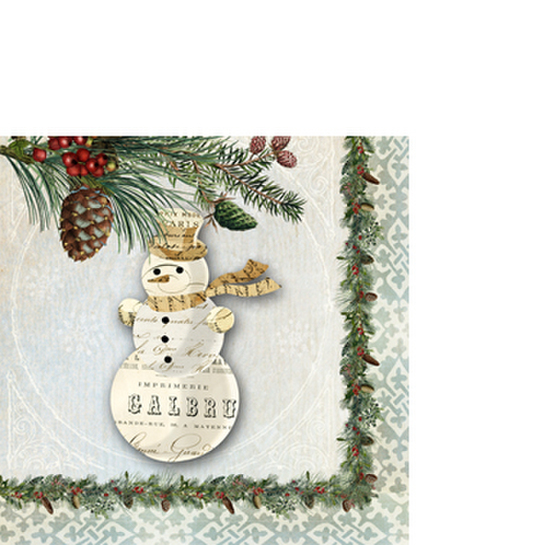 Papierové obrúsky snehuliak - maléphoto