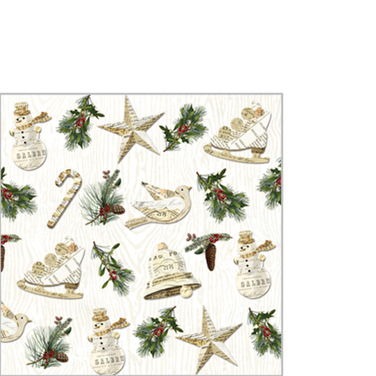 Papierové obrúsky vianočné stolovanie - maléphoto