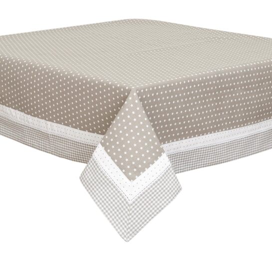 Obrus s hviezdičkami sivý 100 x 100 cmphoto