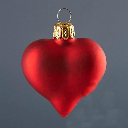Vianočná ozdoba - červené srdiečkophoto