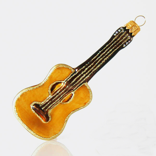 Vianocna ozdoba zlata gitaraphoto