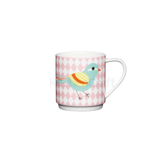 Šálka s modrozeleným vtáčikomphoto