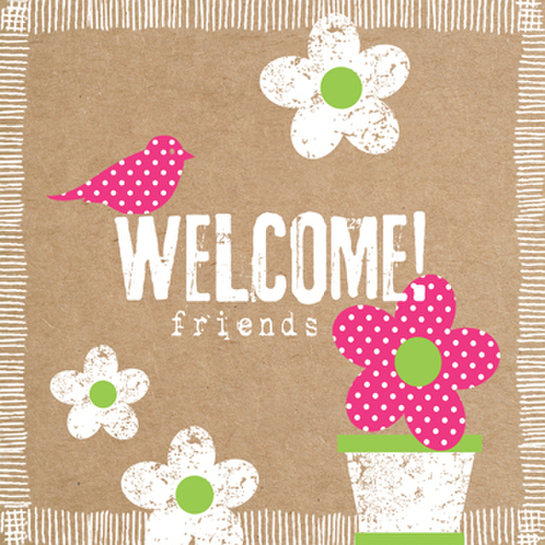 Papierové obrúsky Welcome friendsphoto