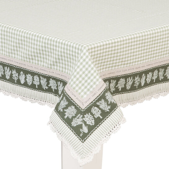 Obrus zelený - bylinkový photo