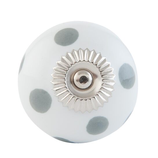 Keramická úchytka so sivými bodkamiphoto