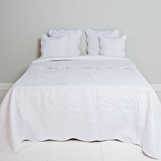 Patchworková prikrývka biela 180 x 260 cmphoto