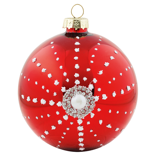 Vianočná guľa červenáphoto