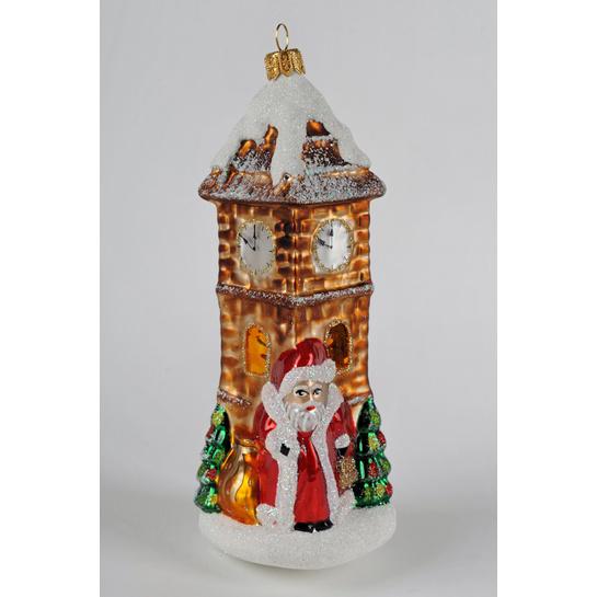 Vianočná ozdoba - hodiny so Santomphoto