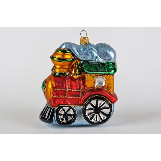 Vianočná ozdoba farebná lokomotívaphoto