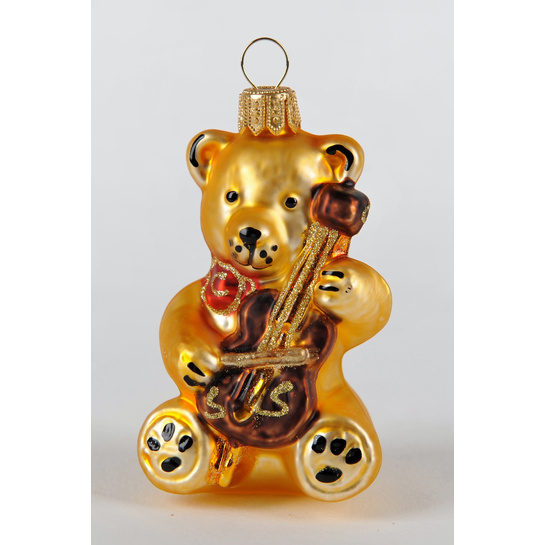 Vianočná ozdoba medvedík s huslamiphoto