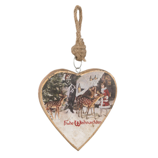 Drevené srdiečko Veselé Vianocephoto