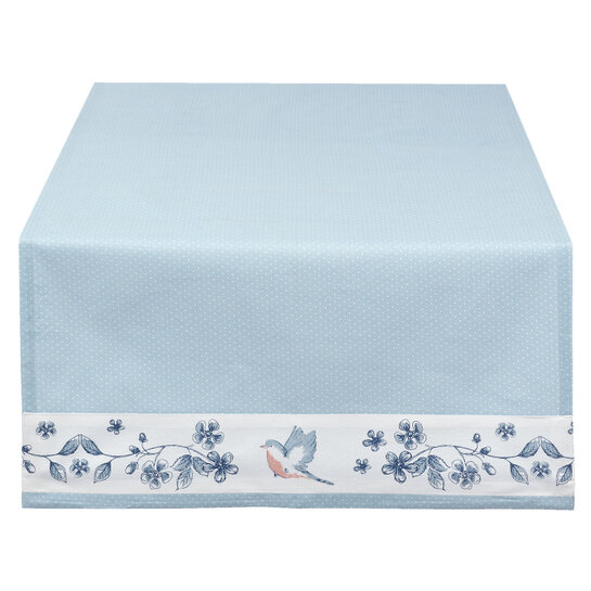 Obrus - štóla bledomodrá s bodkami 50 x 140 cmphoto