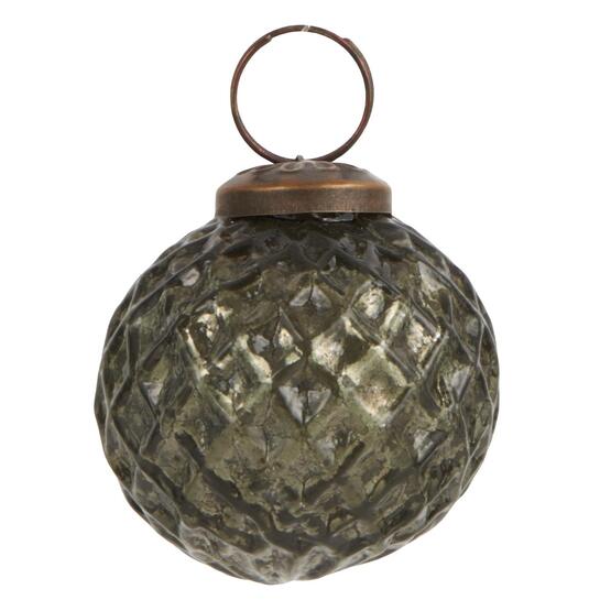 Vianočná ozdoba - guľa harlequin zelenáphoto