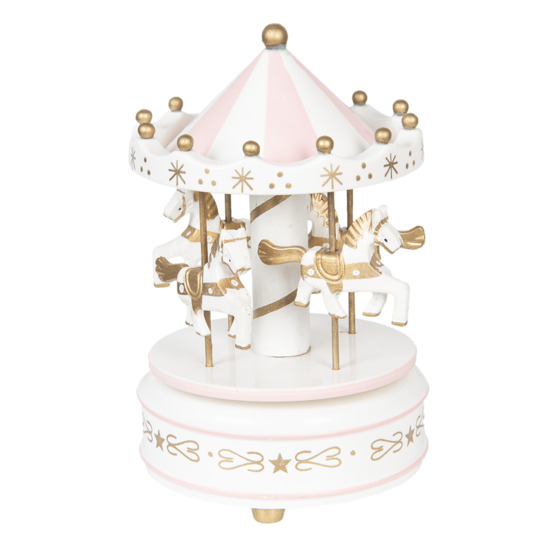 Hracia skrinka - Ružovo-biely kolotočphoto