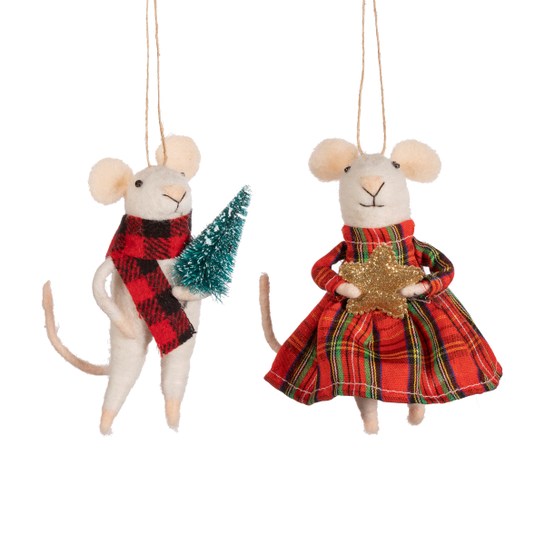 Ozdoba - Myšiak so šálom a stromčekomphoto