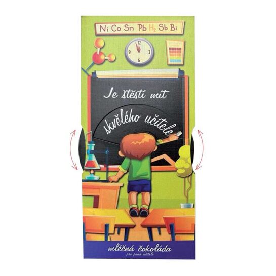 Mliečna čokoláda Skvelý učiteľ - zelená photo