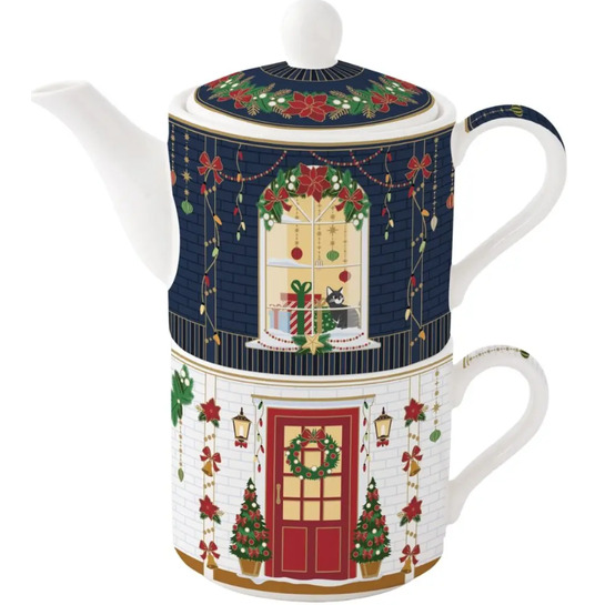 Porcelánová konvička a šálka Festive Avenue photo