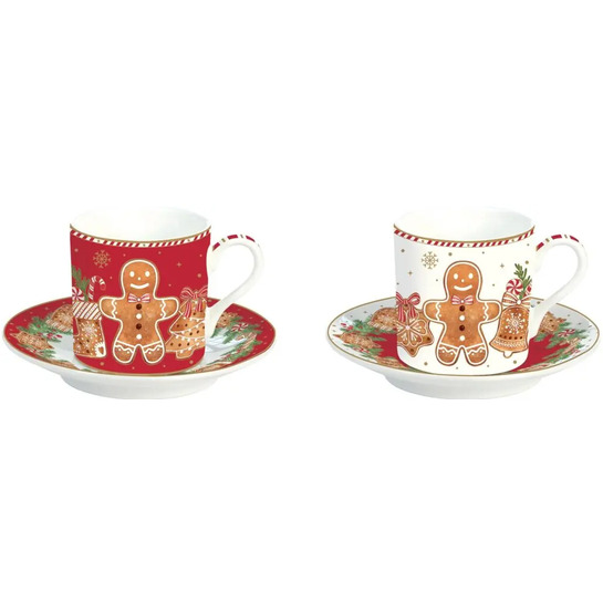 Sada šálok a podšálok Fancy Gingerbreadphoto