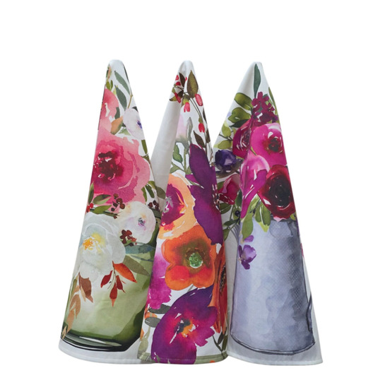 Kvetinový set kuchynských utierok photo